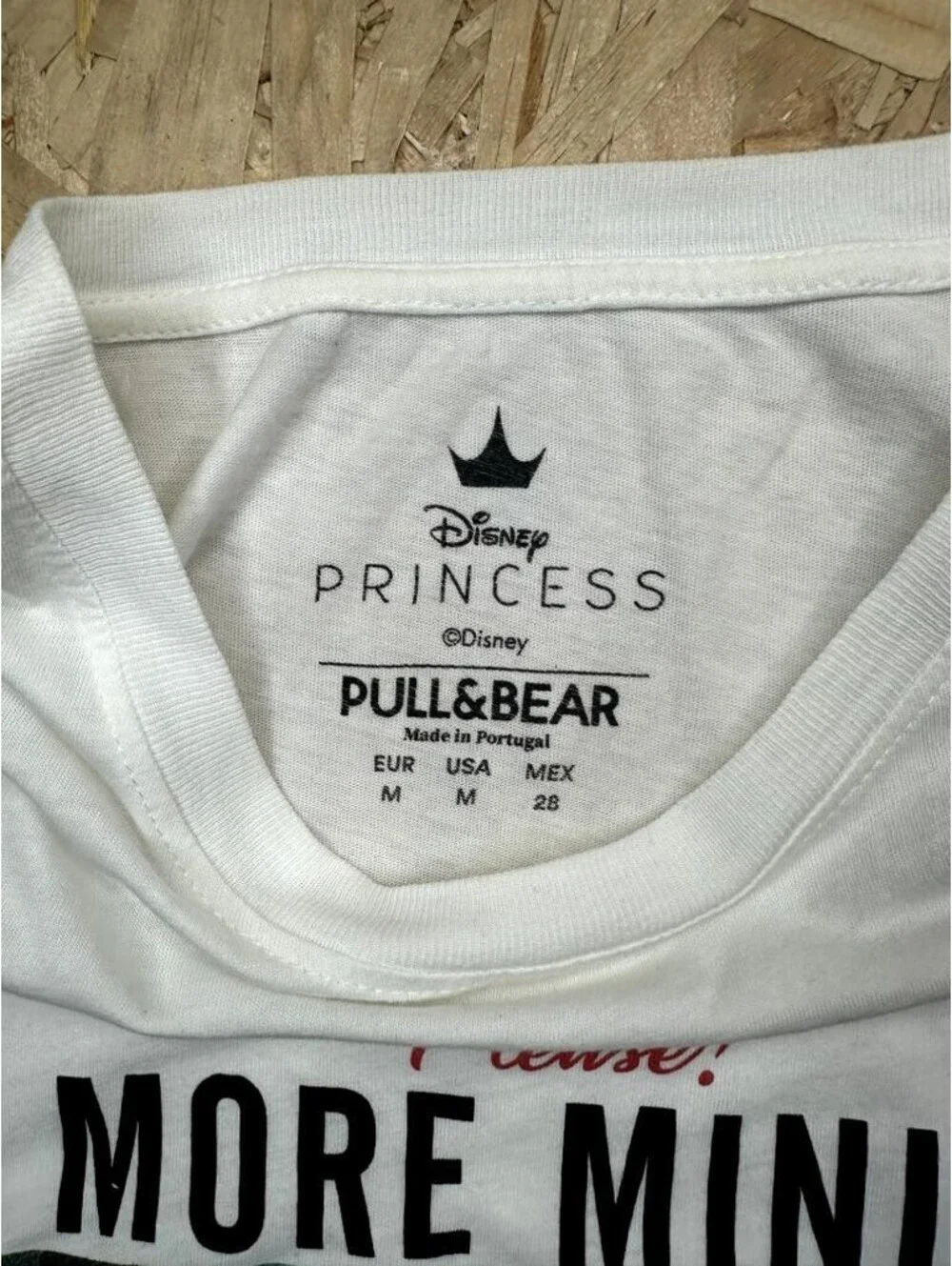 Disney Princess Cinderella Pull & Bear Graphic T-Shirt Girls Size M White Tee